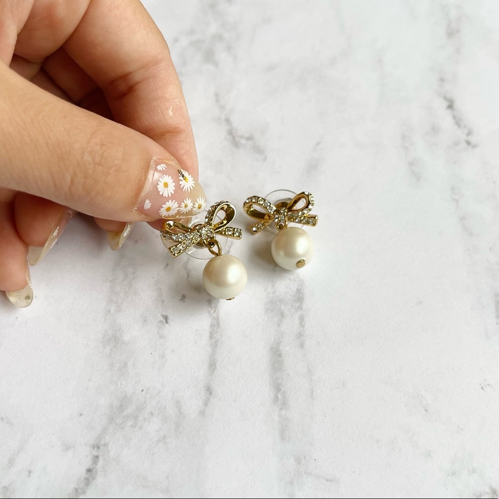 Kate Spade Pearl & Bow Earrings